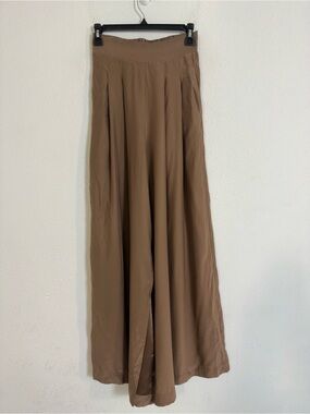 Elaine Kim silk wide leg slit pants
